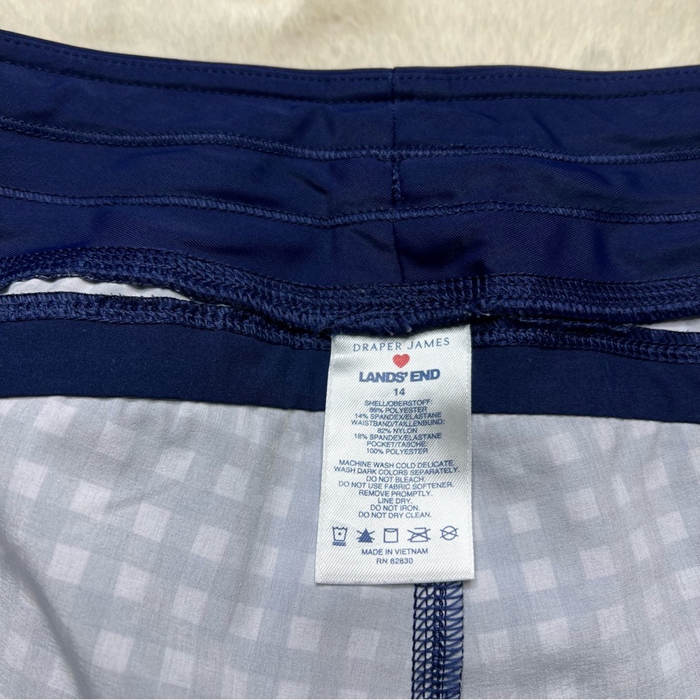 Lands' End Gingham Swim Shorts - Picture 6 of 6